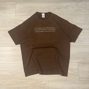 Vintage Y2K "Girlfriend" Funny Humor T Shirt XL Faded Brown Be As You Are